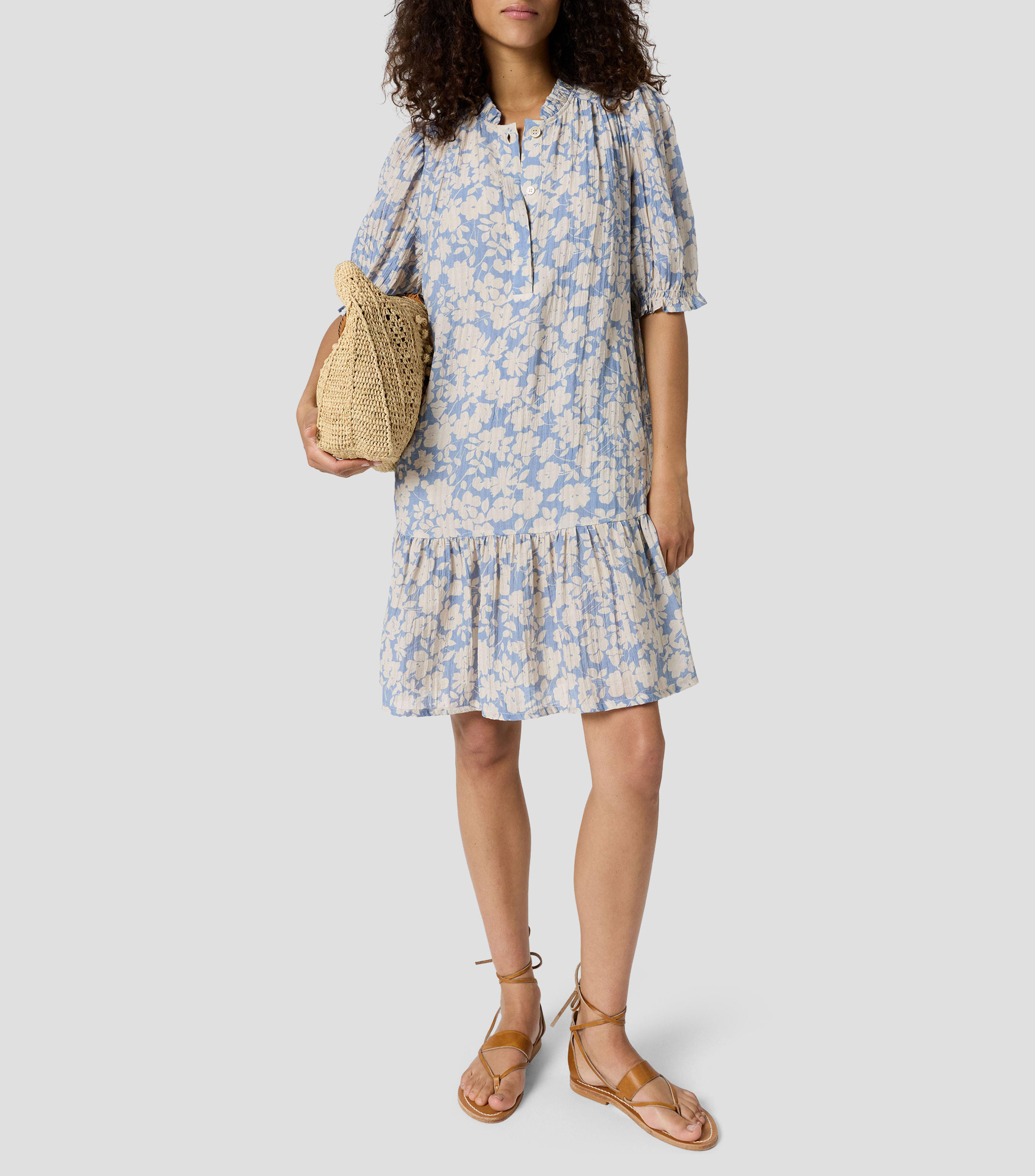 Vestido corto estampado Mujer